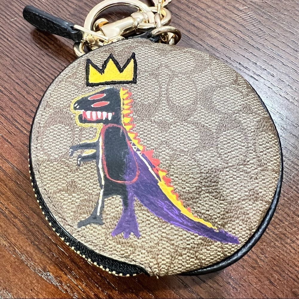 Coach X Basquiat Circular Coin Pouch In Signature Canvas Lim… - Picture 2 of 11